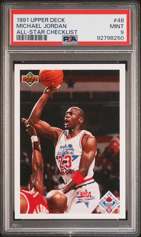 1991 Upper Deck Michael Jordan All-Star Checklist PSA 9