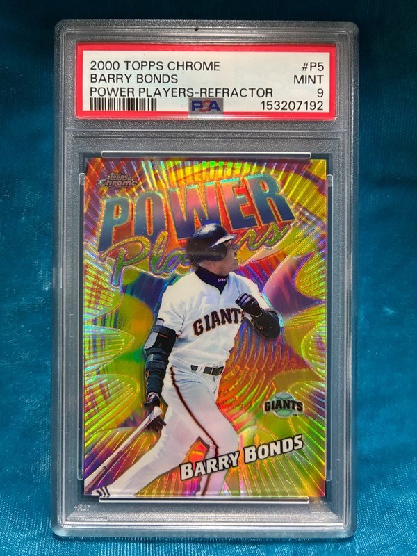 PSA 9 Pop 52 2000 Topps Chrome Power Players BARRY BONDS Refractor #P5 SF Giants