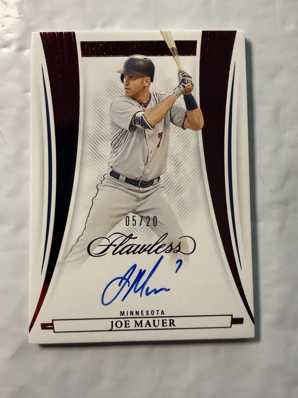 2024 Flawless Joe Mauer 2023 Baseball - Distinguished Ruby Auto #/20