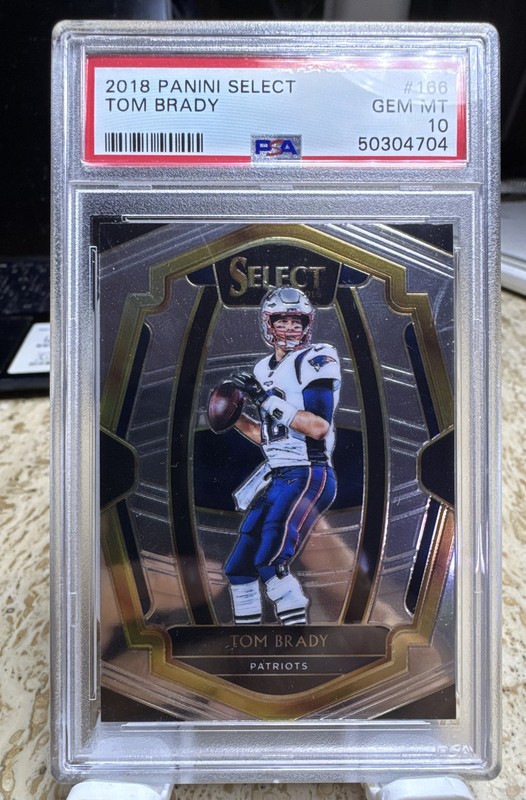 2018 Panini Select - Premier Level Tom Brady #166 PSA 10