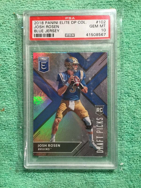 2018 PANINI ELITE FOOTBALL  JOSH ROSEN  Draft Rookie RC PSA 10 GMT Cardinals!