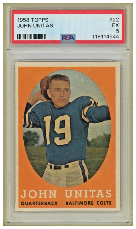 1958 Topps Johnny Unitas #22 PSA 5 Baltimore Colts