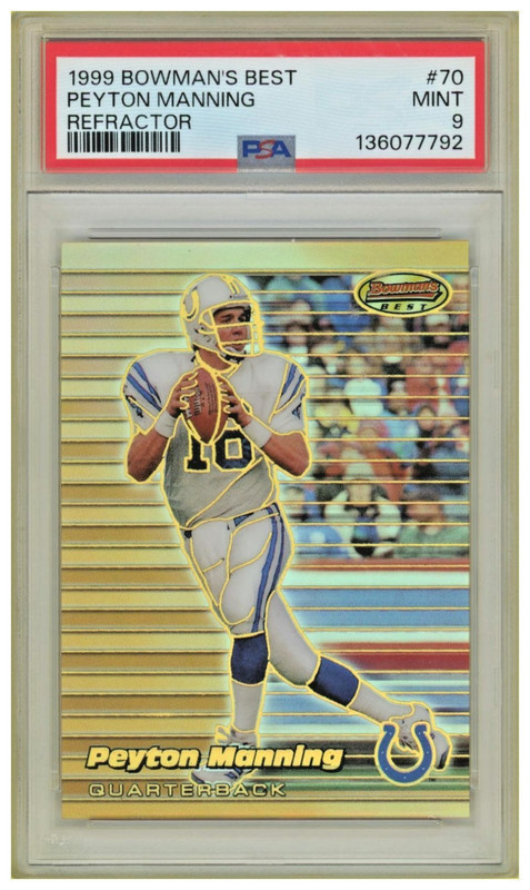 1999 Bowman's Best Peyton Manning Refractor #70 PSA 9 /400