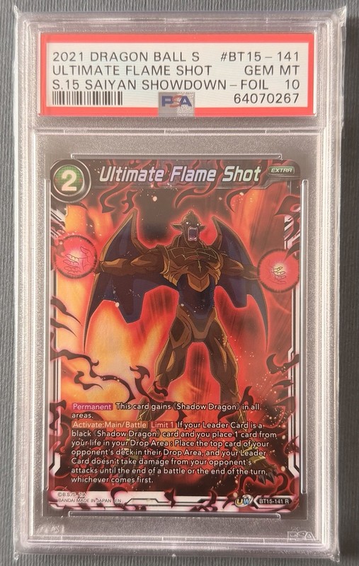 Nuova Shenron, Ultimate Flame Shot BT15-141 Super Saiyan Showdown PSA 10