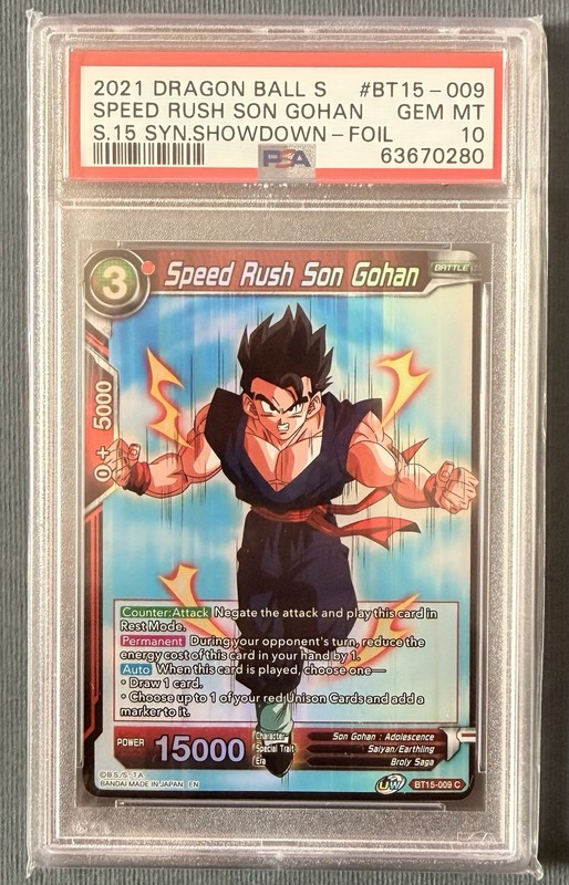 Saiyan Showdown BT15-009 C Speed Rush Son Gohan PSA 10