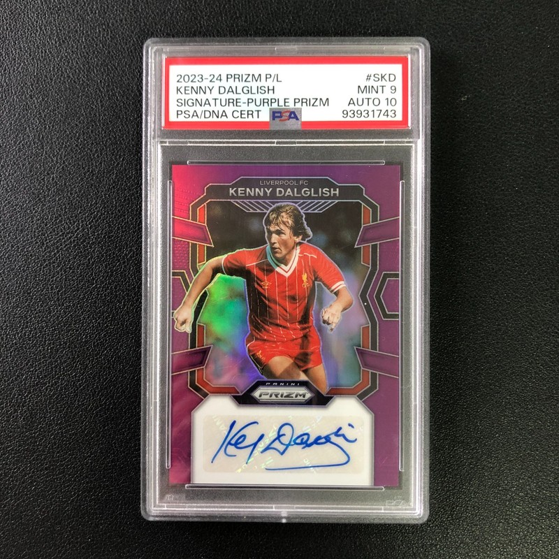 2023-24 Panini Prizm Premier League Signatures Kenny Dalglish /10 PSA 9 Auto 10