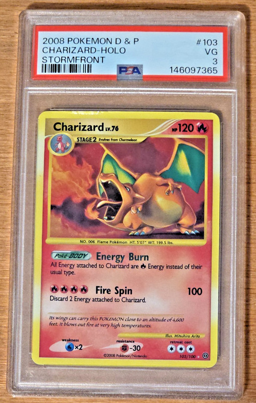 2009 Pokemon Diamond & Pearl Stormfront Charizard Holo #103 PSA 3