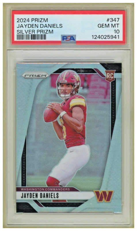 2024 Panini Prizm Jayden Daniels Silver Prizm #347 PSA 10 RC