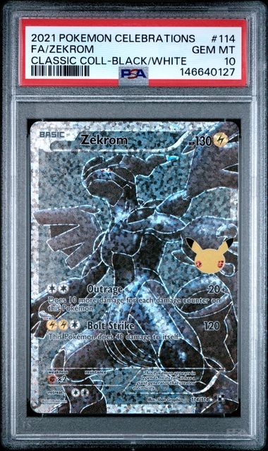 PSA 10 GEM MINT Zekrom Celebrations Classic Collection 2021 Pokemon 114/114