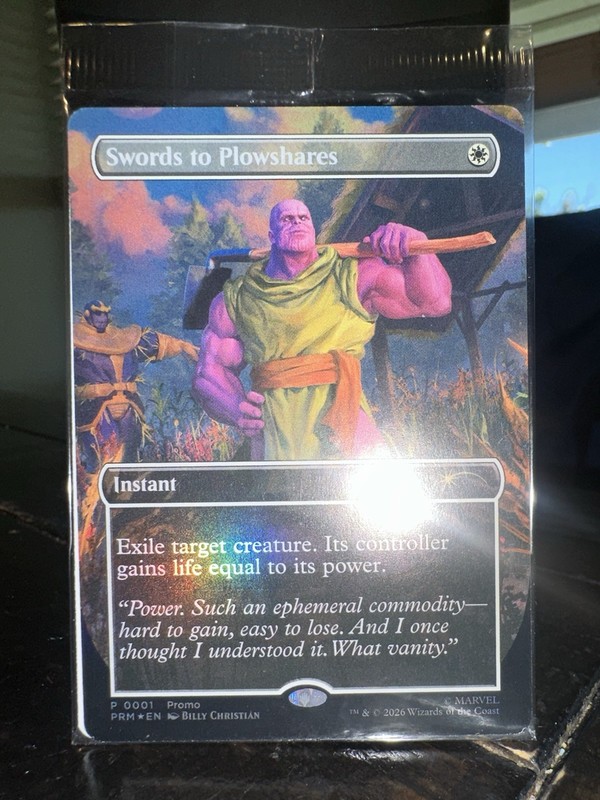 THANOS Magic the Gathering PSA Magazine Promo Swords to Plowshares Marvel