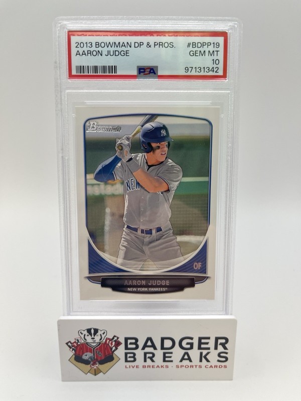 2013 Bowman Draft Picks & Prospects Aaron Judge #BDPP19 Rookie RC PSA 10 GEM JR