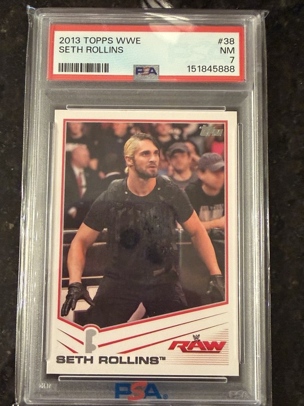 2013 WWE Topps Wrestling Seth Rollins #38 PSA 7 - Real Rookie RC