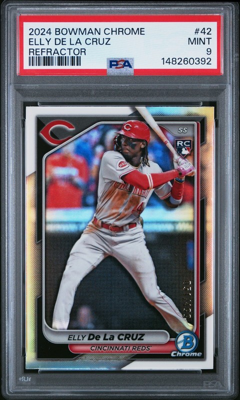 2024 Bowman Chrome #42 Elly De La Cruz Refractors PSA 9 #/499