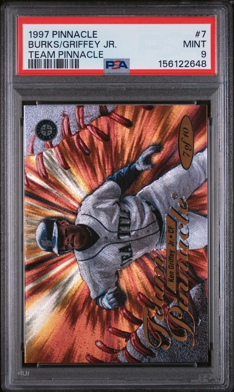 1997 Pinnacle #7 Ken Griffey Jr. / Ellis Burks Team Pinnacle PSA 9