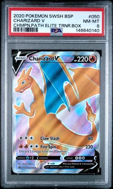 PSA 8 NM-MT Charizard V Champions Path ETB Promo 2020 Pokemon SWSH050