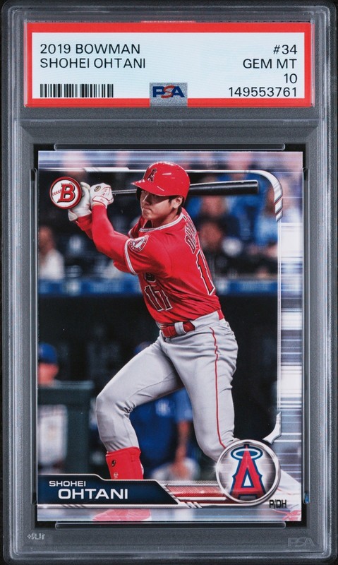 2019 BOWMAN #34 SHOHEI OHTANI ANGELS PSA 10