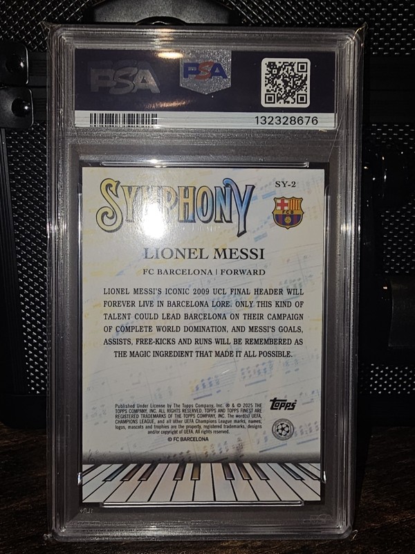 2024-25 Topps Finest UCC Lionel Messi Symphony SY-2 PSA 10 view 2