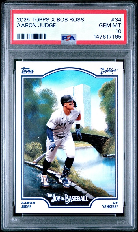 2025 Topps X Bob Ross The Joy Of Baseball Aaron Judge #34 PSA 10