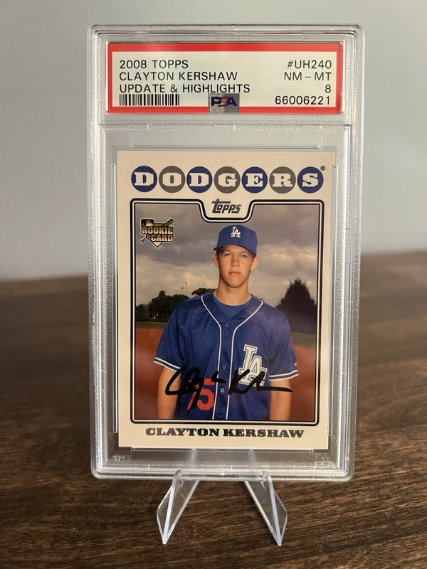 2008 Topps Updates & Highlights - Clayton Kershaw #UH240 (RC) PSA 8