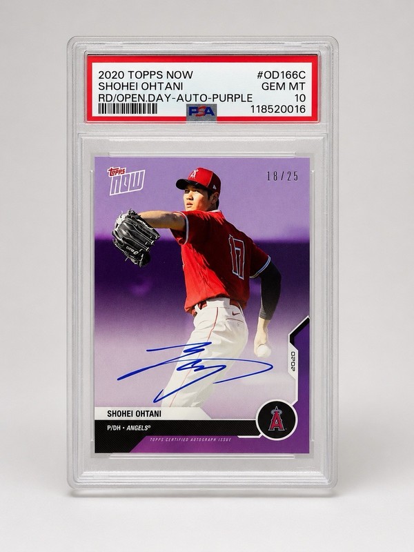 🔥🔥2020 Topps Now Shohei Ohtani Auto Purple /25 PSA 10 GEM MINT #OD166C🔥🔥