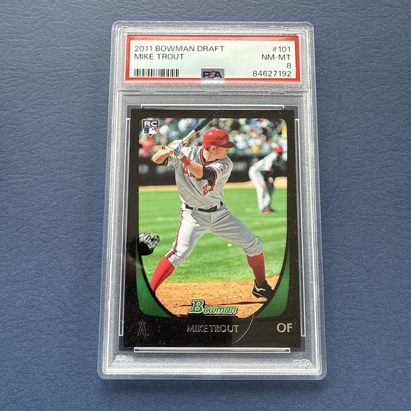 2011 Bowman Draft Mike Trout #101 RC Rookie PSA 8 NM-MT Los Angeles Angels