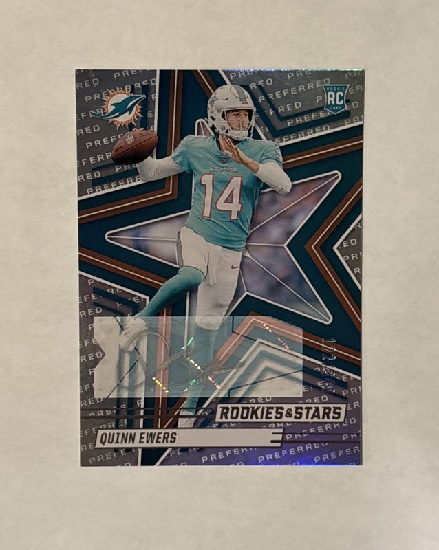 2025 Panini Rookies & Stars Quinn Ewers Rookie Silver Ink Auto /349 Dolphins