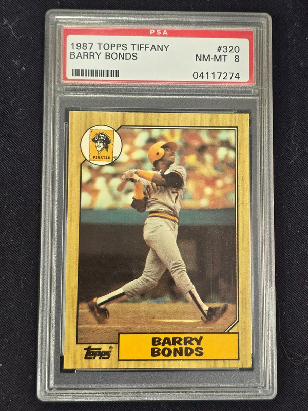 1987 Topps Tiffany #320 Barry Bonds PSA 8