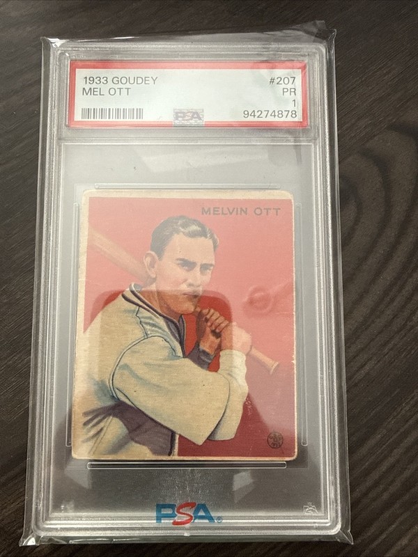 1933 Goudey Mel Ott #207 PSA 1 PR