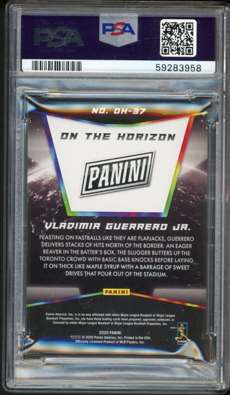 2020 Panini Vladimir Guerrero Jr On The Horizon #OH37 Blue Jays Mint PSA 9 view 2