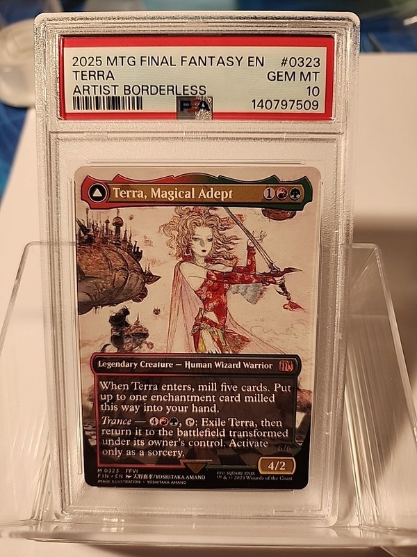 PSA 10 TERRA ARTIST BORDERLESS REG 2025 MAGIC THE GATHERING FINAL FANTASY #0323