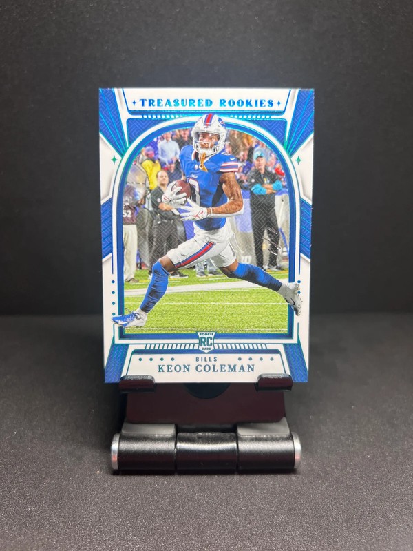 2024 PANINI NATIONAL TREASURES KEON COLEMAN TREASURED ROOKIES PLATINUM 1/1 RC