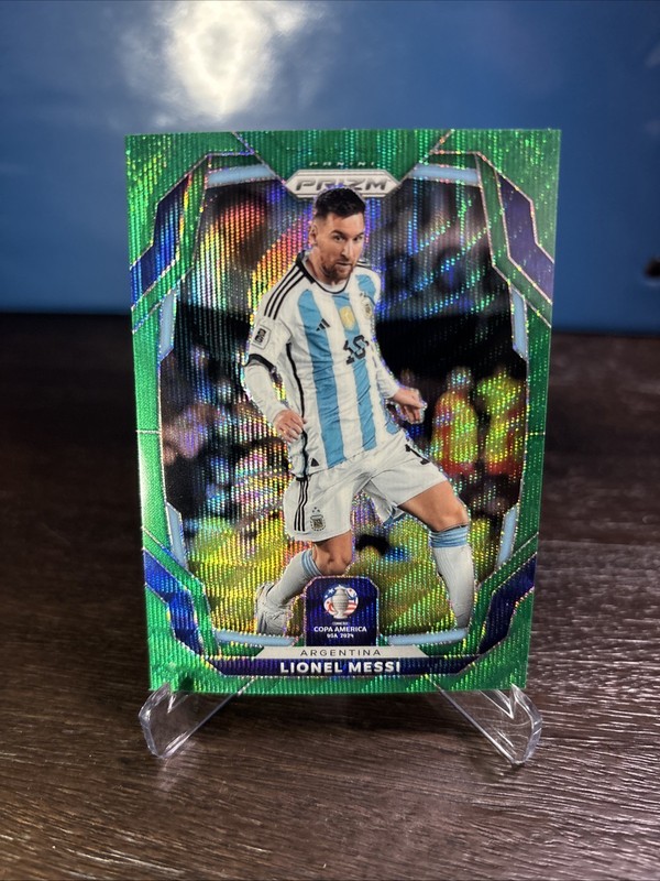 2024-25 Panini Prizm Copa America Lionel Messi Green Wave #1 Argentina