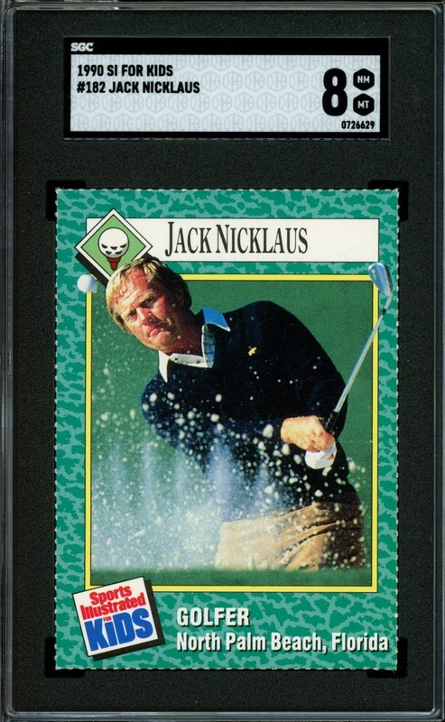 1990 SI/Sports Illustrated For Kids #182 JACK NICKLAUS HOF SGC 8 NMMT PSA Cross?