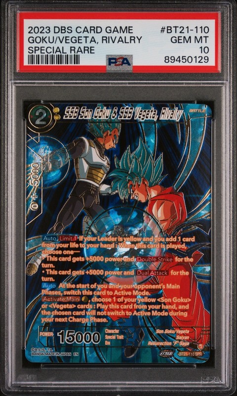 DBS - SSB Son Goku & SSB Vegeta, Rivalry - BT21-110 - PSA 10 - SPR