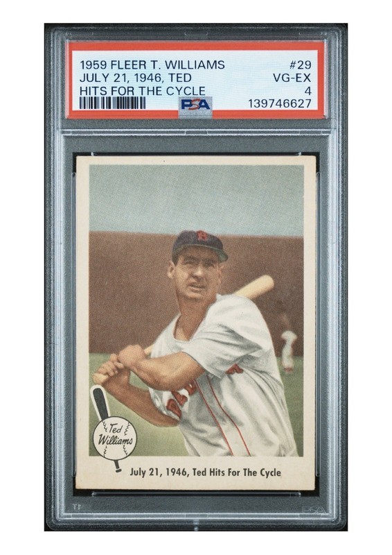 1959 Fleer Ted Williams - Ted Williams #29 PSA 4 VG-EX Red Sox HOF Hits Cycle