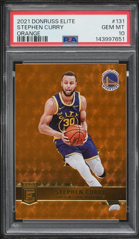 2021 Donruss Elite Orange Stephen Curry #131 PSA 10 GEM MINT