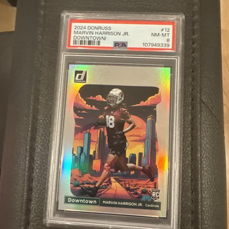 Marvin Harrison Jr. Downtown Panini Donruss #12 Psa 8 2024
