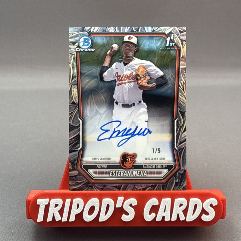 2026 Bowman Chrome 1st Esteban Mejia Sunflower Seed Refractor Auto #1/5 Bal