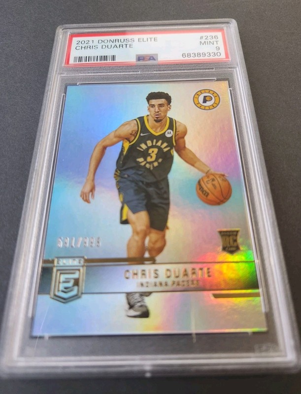 2021-22 Panini Donruss Elite - Chris Duarte FOIL #/999 PSA 9