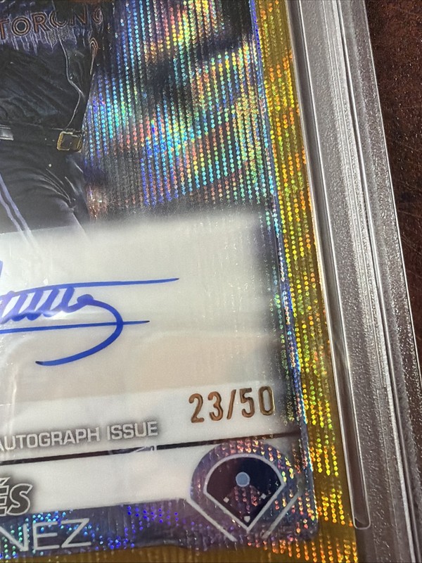 2025 Topps Chrome Update #AG - Andres Gimenez Gold Wave Auto /50 view 2