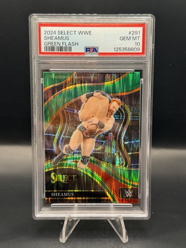 2024 Select WWE Sheamus Green Flash Ringside PSA 10 #291