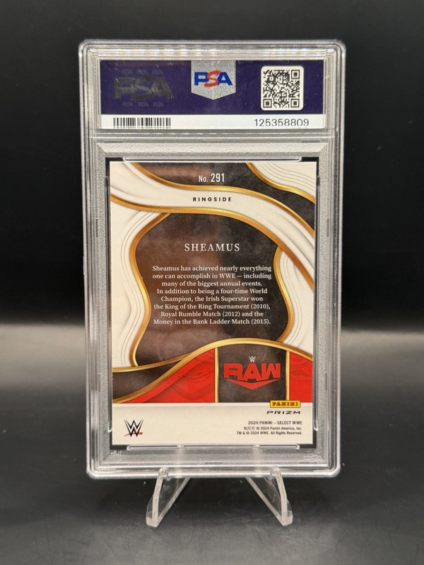 2024 Select WWE Sheamus Green Flash Ringside PSA 10 #291 view 2