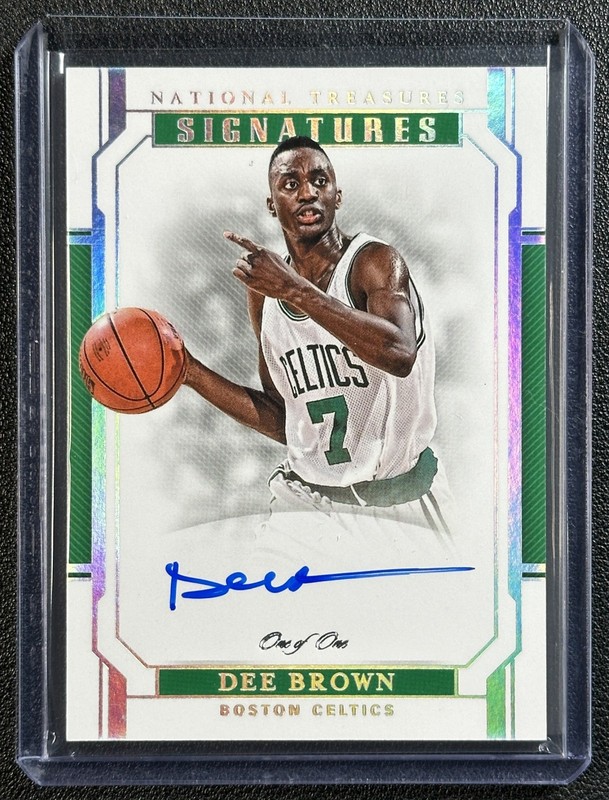 DEE BROWN 2018-19 PANINI NATIONAL TREASURES #SG-DBR SIGNATURES AUTO PLATINUM 1/1