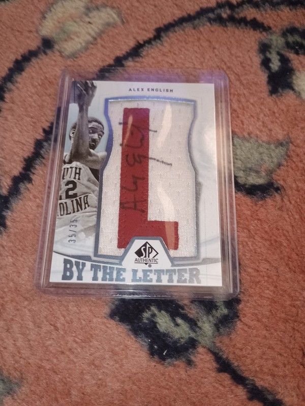 2013-14 UPPER DECK SPA BY THE LETTER ALEX ENGLISH AUTO PATCH NCAA BASKETBALL...