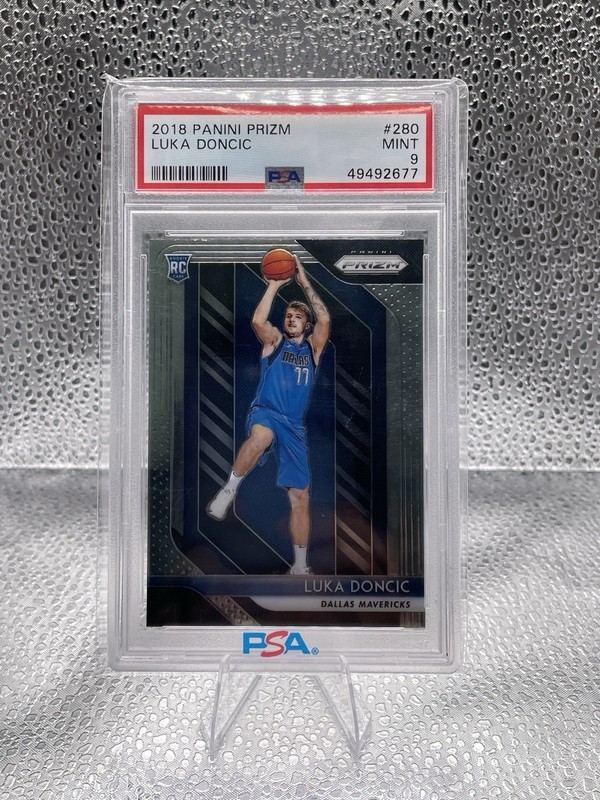 Panini 2018-19 Prizm Luka Doncic #280 RC Rookie Base PSA 9 Dallas Mavericks