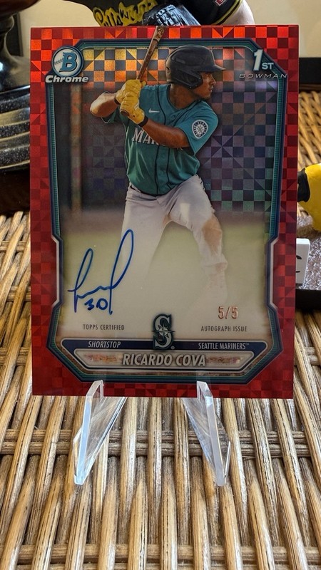 2026 Bowman Chrome -Ricardo Cova - 1st Red X-FRACTOR - ON CARD Auto - SSP #5/5