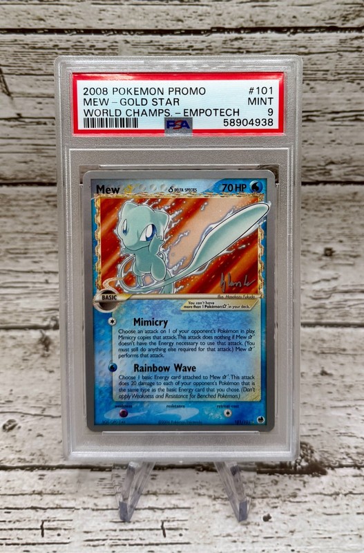 2008 Pokemon Mew Gold Star World Championships Empotech Deck Promo #101 PSA 9