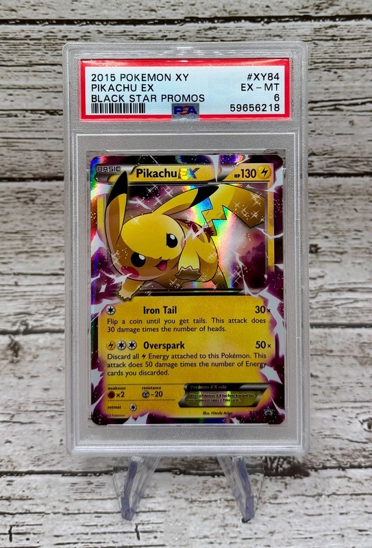 2015 POKEMON XY BLACK STAR PROMOS #XY84 PIKACHU EX PSA 6 EXCELLENT-MINT