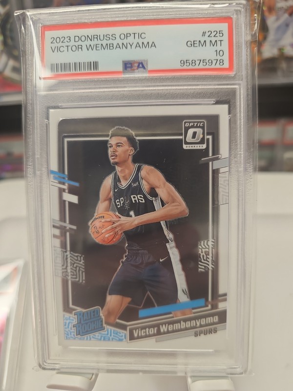 2023-24 Donruss Optic Victor Wembanyama Rated Rookie #225 PSA 10 Spurs view 2