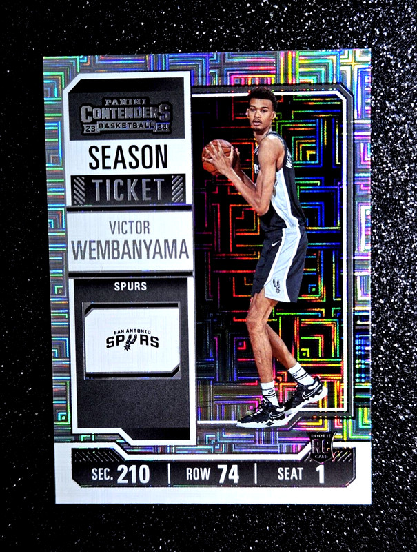 2023-24 Panini Contenders Victor Wembanyama #11 RC Rookie Season Ticket MINT 🔥 view 2
